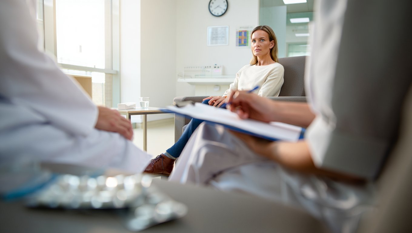 Два врача беседуют с пациентом